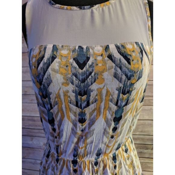 H&M Womens Dress Small Yellow Blue White Spring - Picture 5 of 9